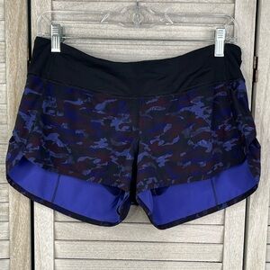 LULULEMON Speed Up Low Rise Short Mini Houndstooth Camo Black/Purple-6